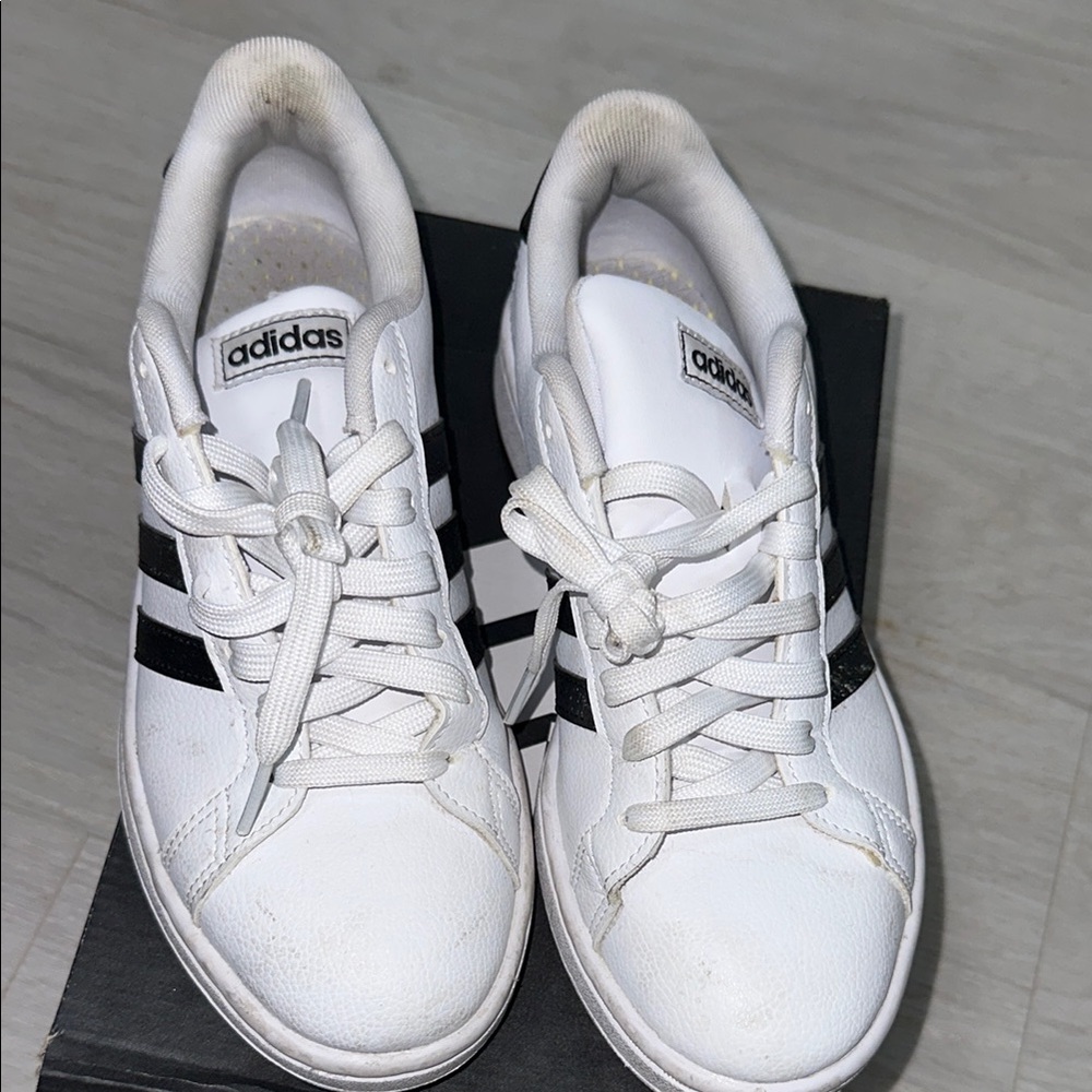 Adidas Classic White and Black Sneakers